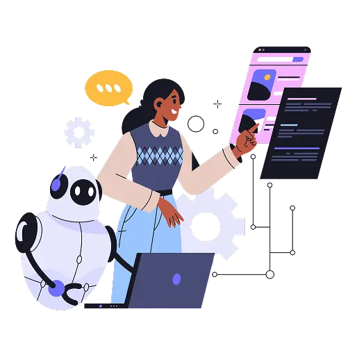 AI and automation solutions illustration by itTrident for business process optimization