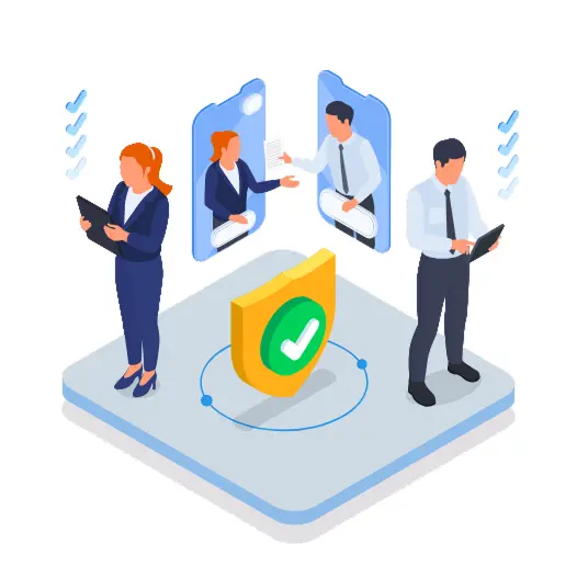 Cybersecurity solutions and secure digital communication concept by itTrident